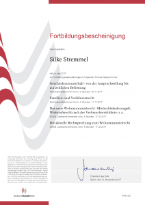 Rechtsanwältin Stremmel Fortbildung 2017 S. 2