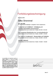 Fortbildungsbescheinigung Silke Stremmel 2026 Seite 2